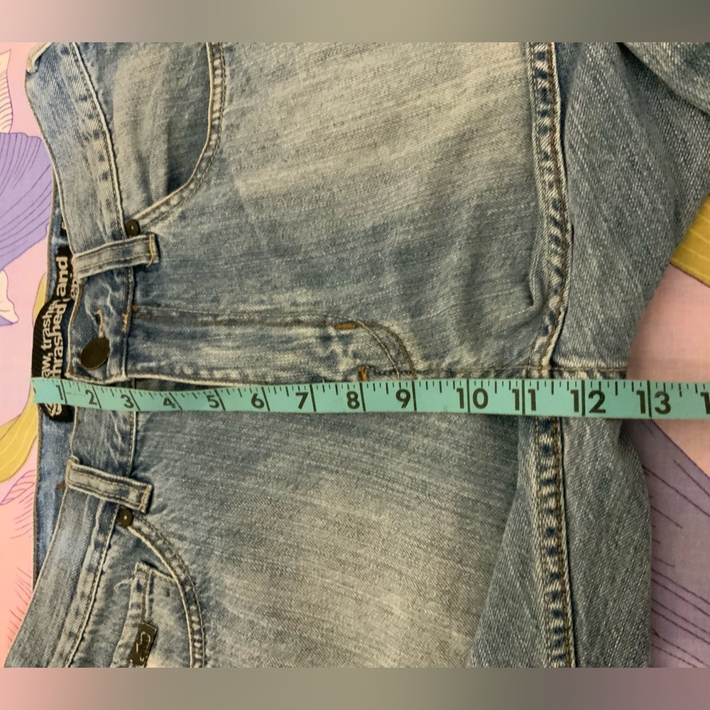 EUC Men’s Raw Trashed Denim light Wash Straight Jeans - Picture 10 of 14